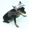 Sailor Fashion Dog Pet Dog Cat Cotton Hat Gorra de béisbol de la raya de béisbol con agujeros para los oídos